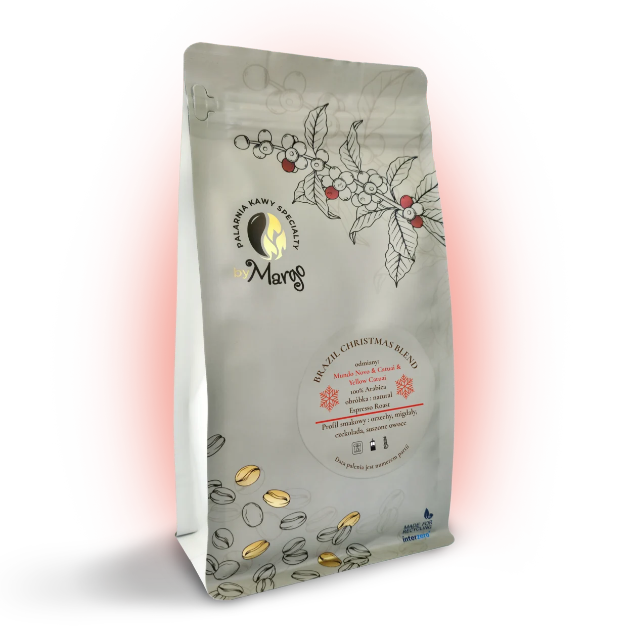 byMargo-250g-czerwona-SWIETA Świąteczny mix kawy,Christmas coffee blend,Brazil christmas blend